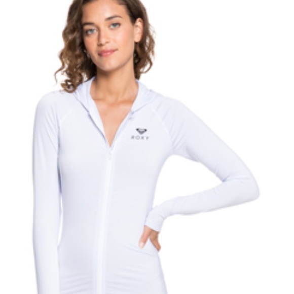 🔥 ROXY Essentials Long Sleeve Hooded Zip Rashguard for Women 🔥 - Picture 7 of 7